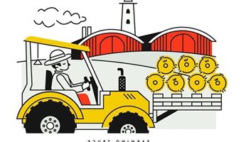 peasant-driving-harvest-truck-vector-illustration