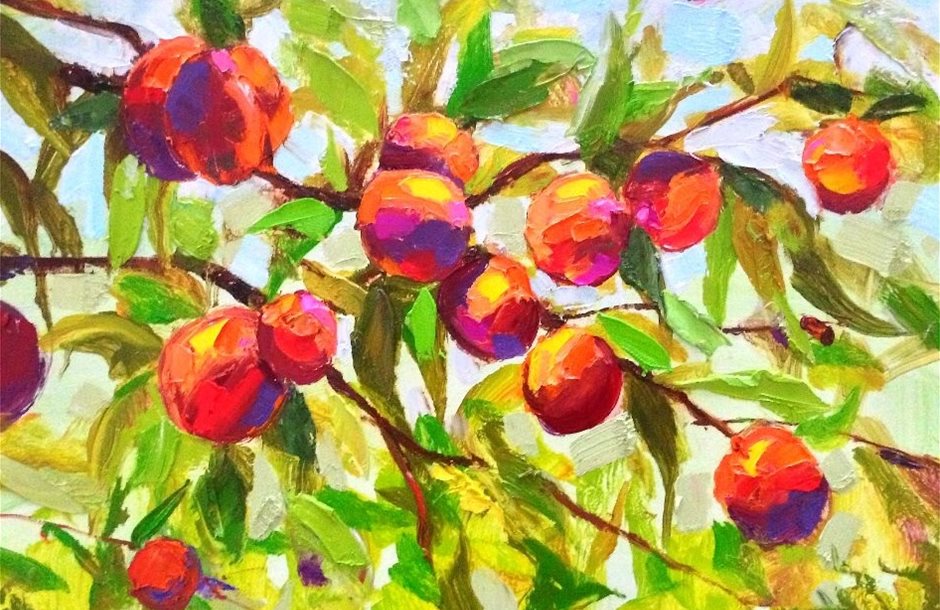 Peaches-Oil-Painting
