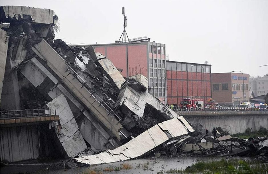 Δεκάδες νεκροί από κατάρρευση οδογέφυρας στη Γένοβα 