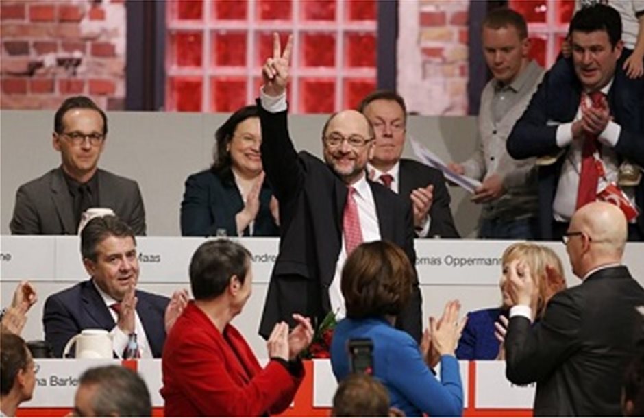 Με ποσοστό 100% εξελέγη ο Σουλτς στο «τιμόνι» του SPD