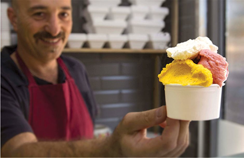 Η τέχνη του ιταλικού παγωτού συναντά το ελαιόλαδο σ’ ένα μοναδικό συνδυασμό