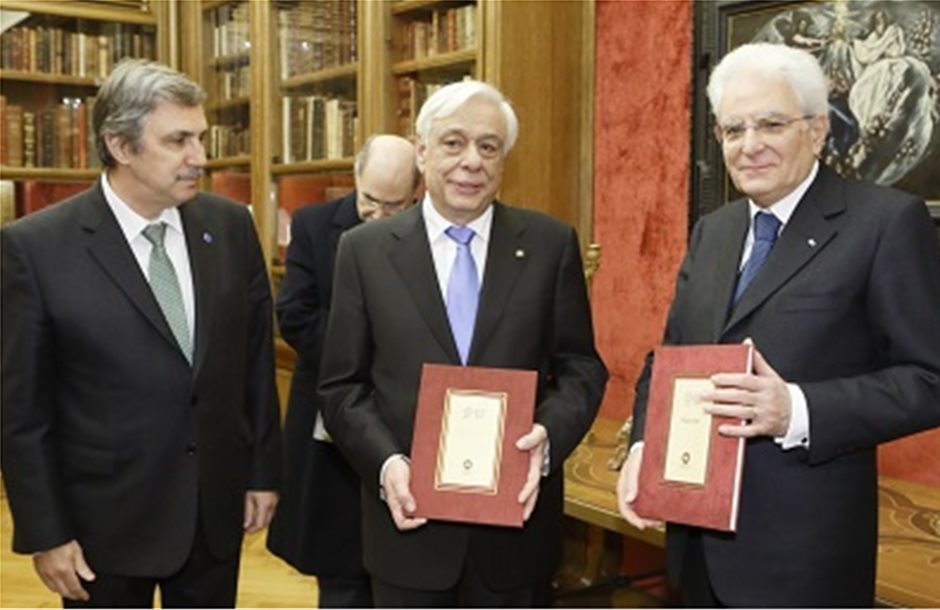 Επίσκεψη πρόεδρων Ελλάδας και Ιταλίας στην Ωνάσειο Βιβλιοθήκη