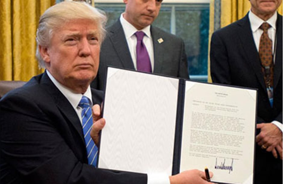 Με υπογραφή Τράμπ οι ΗΠΑ εκτός συμφωνίας TPP