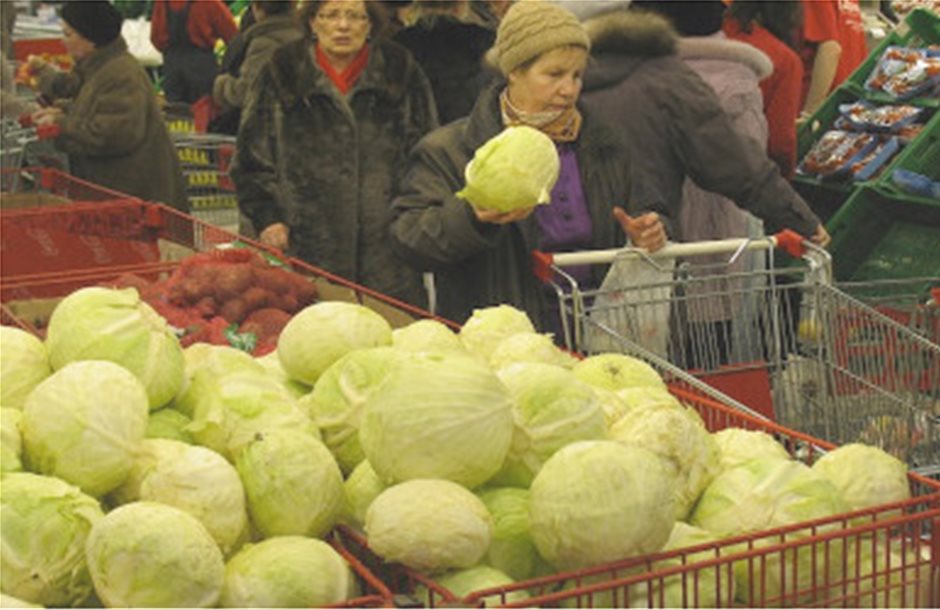 Κατά 66% αυξήθηκε η τιμή του λάχανου στη Ρωσία 